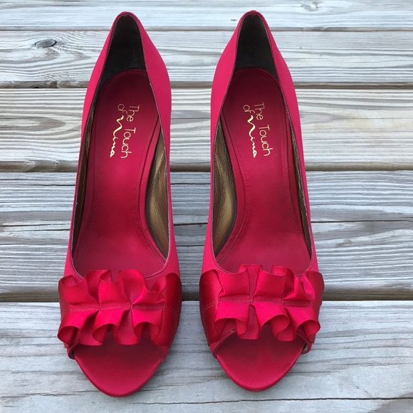 Nina Heels The Touch of Nina Women Red Fencel Pump - Picture 5 of 8